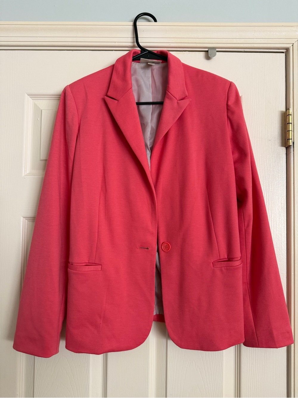 dressbarn Coral Pink Single-Button Blazer